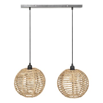 Atmosphera - Żyrandol na lince RANA 2xE27/40W/230V rattan