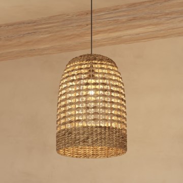 Atmosphera - Żyrandol na lince SAND 1xE27/40W/230V rattan/hiacynt wodny