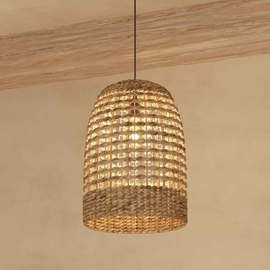 Atmosphera - Żyrandol na lince SAND 1xE27/40W/230V rattan/hiacynt wodny