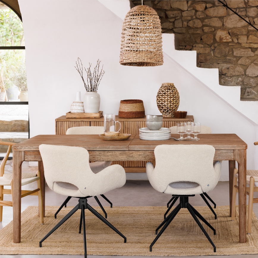 Atmosphera - Żyrandol na lince SAND 1xE27/40W/230V rattan/hiacynt wodny
