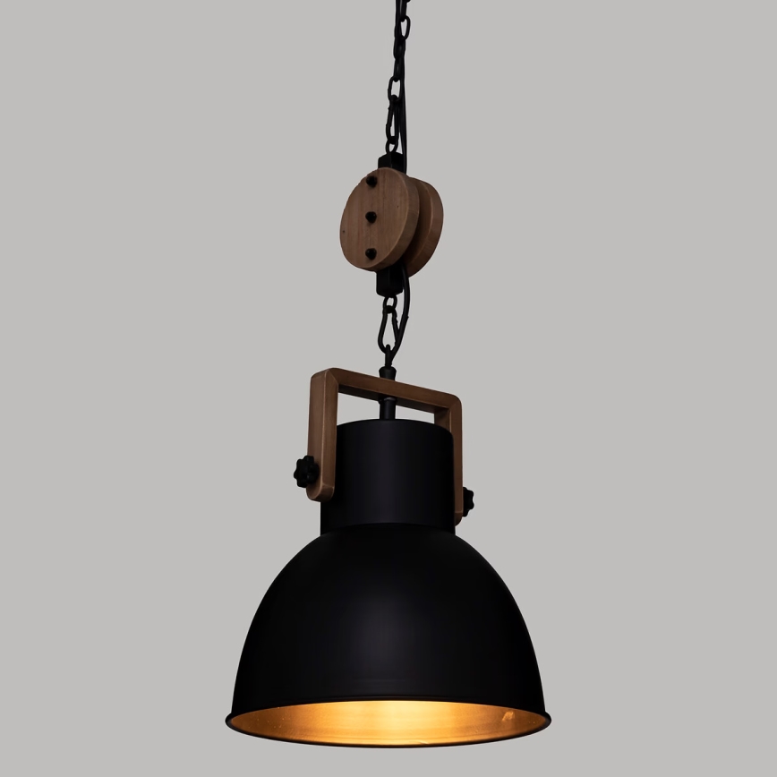 Atmosphera - Żyrandol na lince SILAS 1xE27/40W/230V sosna
