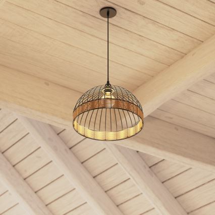 Atmosphera - Żyrandol na lince SUWA 1xE27/40W/230V rattan