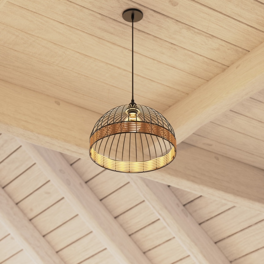 Atmosphera - Żyrandol na lince SUWA 1xE27/40W/230V rattan