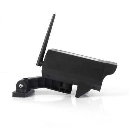 Atrapa kamery bezpieczeństwa LED z czujnikiem i panelem solarnym LED/5W/5,5V 800 mAh IP65 + pilot zdalnego sterowania