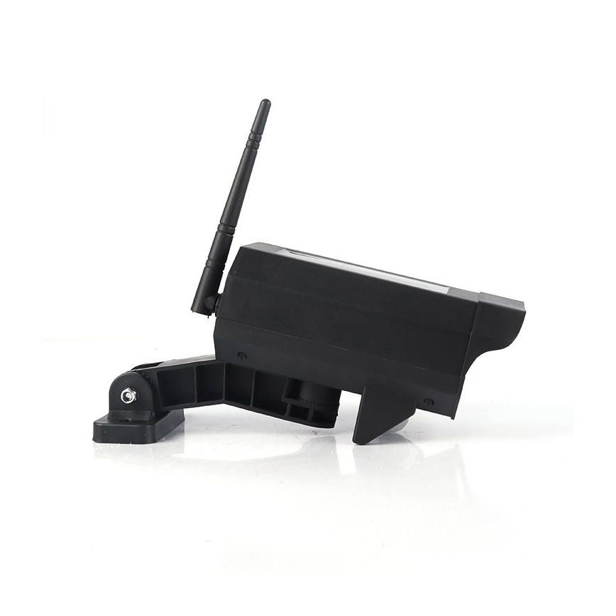 Atrapa kamery bezpieczeństwa LED z czujnikiem i panelem solarnym LED/5W/5,5V 800 mAh IP65 + pilot zdalnego sterowania