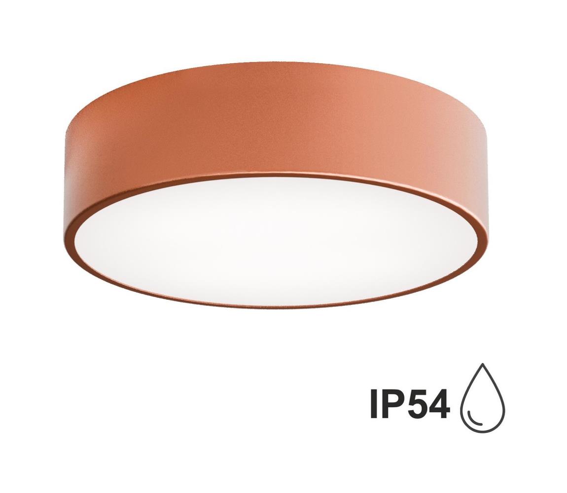Łazienkowa lampa sufitowa z czujnikiem CLEO 2xE27/24W/230V Ø30 cm miedziana IP54