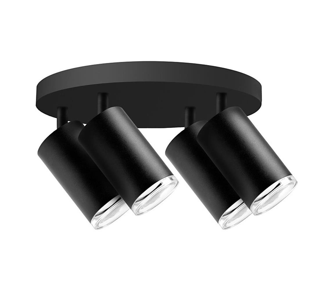 Łazienkowe oświetlenie punktowe TURYN 4xGU10/10W/230V IP44 czarne
