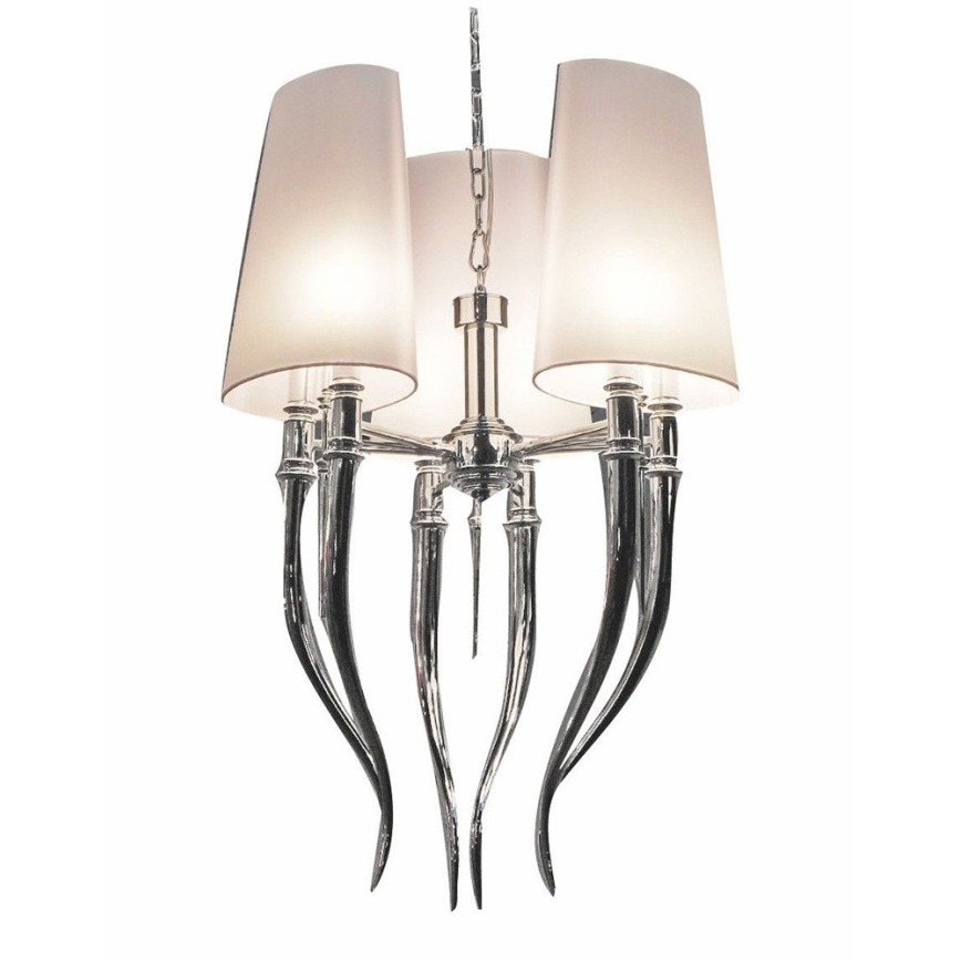 Azzardo AZ0028 - Żyrandol na lince DIABLO 6xE14/11W/230V biały
