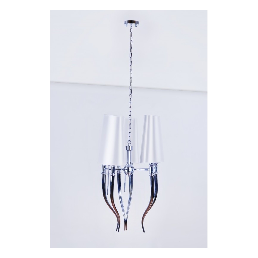 Azzardo AZ0028 - Żyrandol na lince DIABLO 6xE14/11W/230V biały