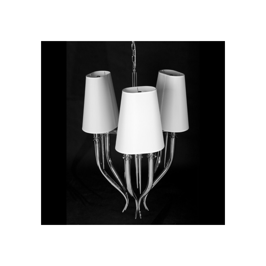 Azzardo AZ0028 - Żyrandol na lince DIABLO 6xE14/11W/230V biały