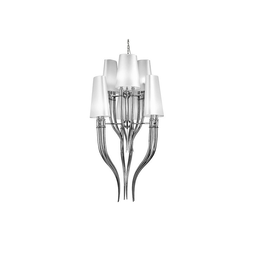 Azzardo AZ0173 - Żyrandol na lince DIABLO 12xE14/11W/230V biały