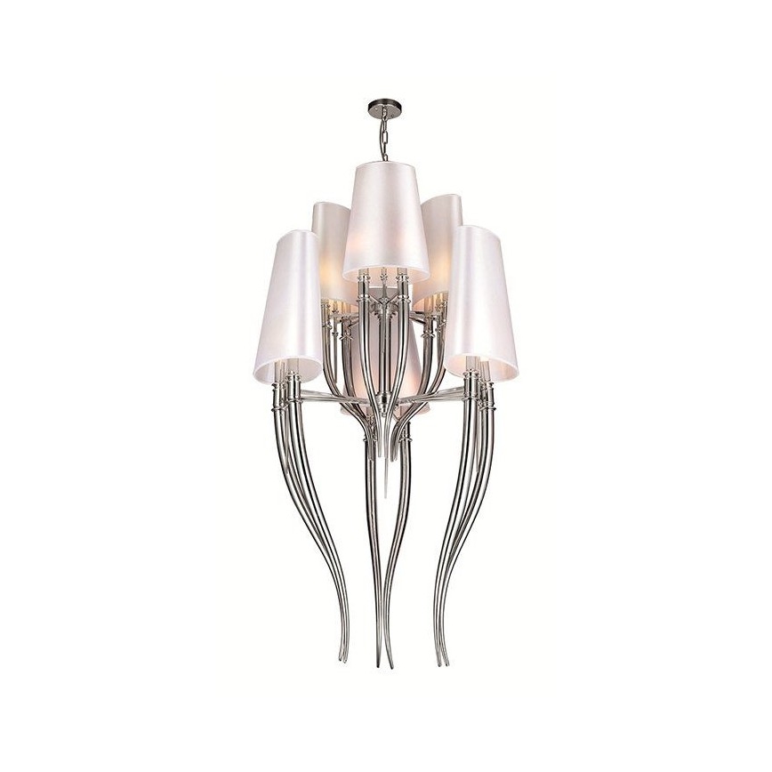 Azzardo AZ0173 - Żyrandol na lince DIABLO 12xE14/11W/230V biały