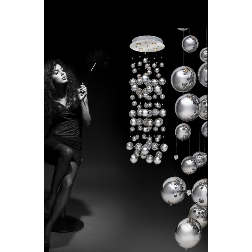 Azzardo AZ0270 - Żyrandol na lince RAIN 4xGU10/50W/230V