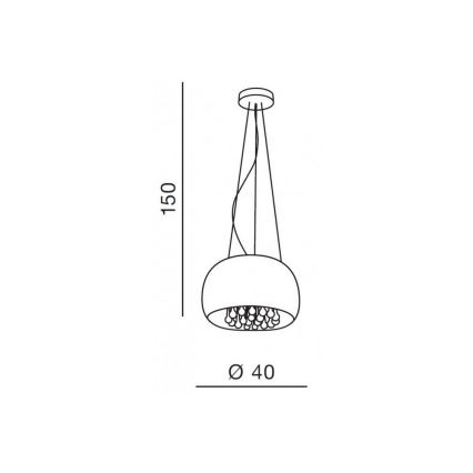 Azzardo AZ0699 - Plafon BURN 5xG9/40W/230V