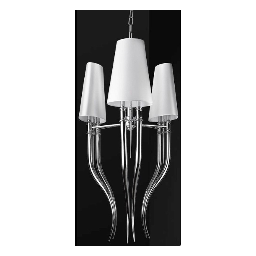Azzardo AZ1232 - Żyrandol na lince DIABLO 6xE14/11W/230V biały