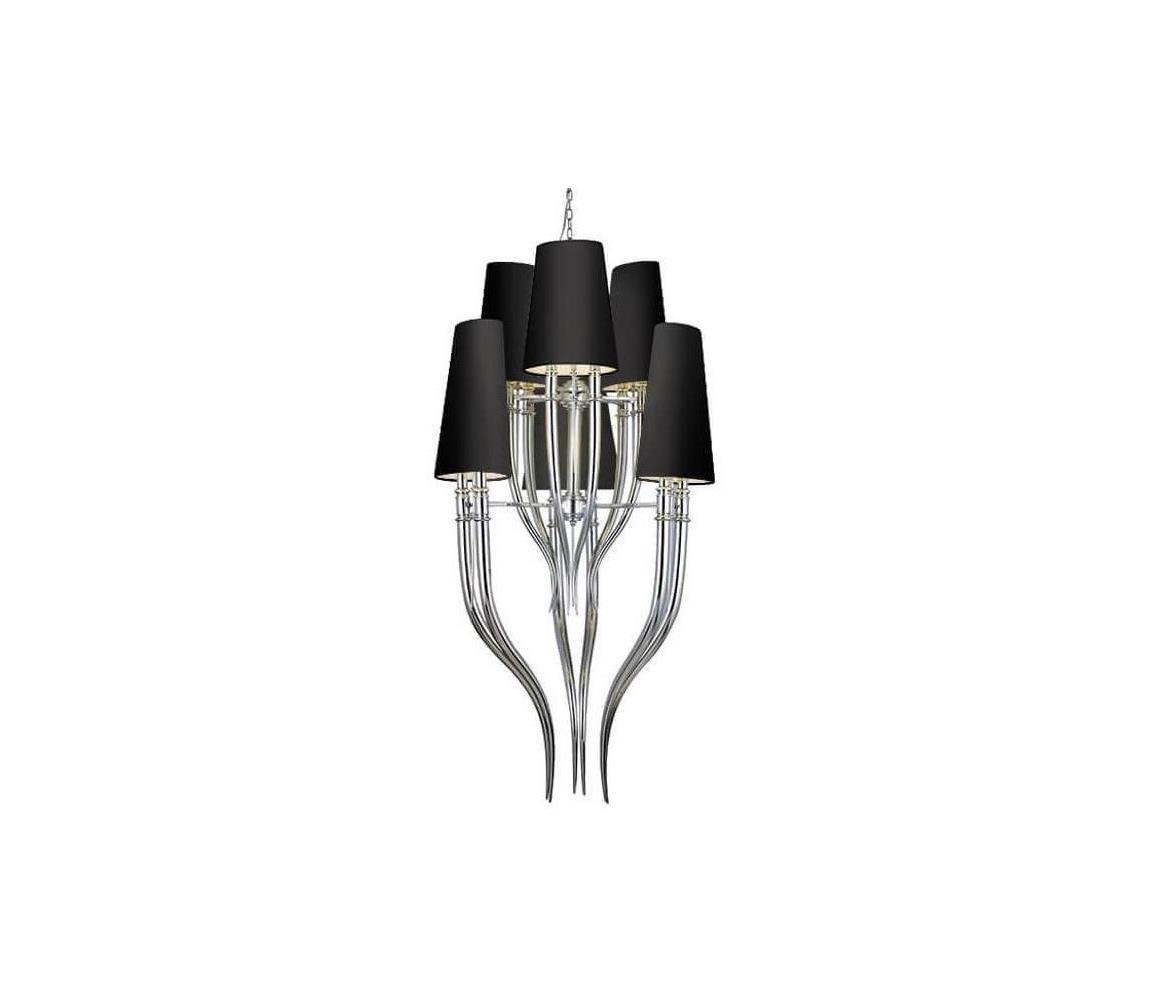 Azzardo AZ1417 - Żyrandol na lince DIABLO 12xE14/11W/230V czarny