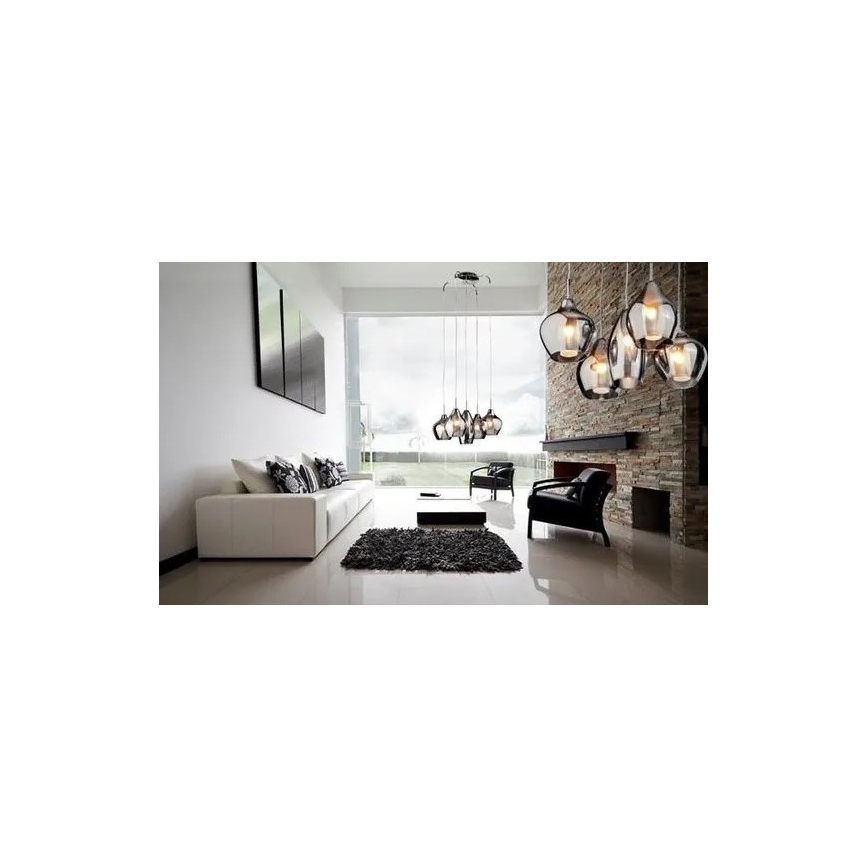 Azzardo AZ2149 - Żyrandol na lince AMBER MILANO 3xG9/40W/230V