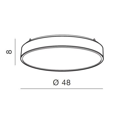 Azzardo AZ2716 - LED Plafon ściemnialny COLLODI 1xLED/50W/230V + zdalne sterowanie