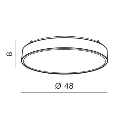 Azzardo AZ2716 - Ściemnialna oprawa sufitowa LED COLLODI LED/50W/230V + pilot zdalnego sterowania