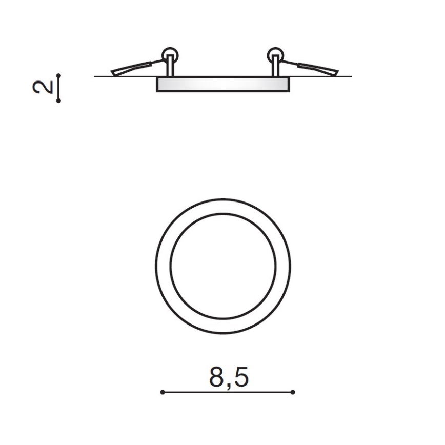 Azzardo AZ2832 - LED Oprawa wpuszczana łazienkowa SLIM 1xLED/6W/230V IP44
