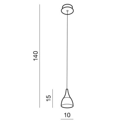 Azzardo AZ2847 - LED Żyrandol na lince DALMATIA 1xLED/5W/230V