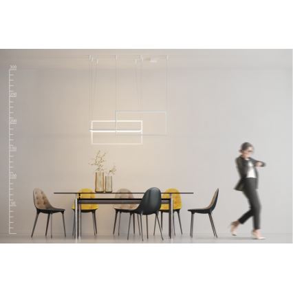 Azzardo AZ2915 - ściemnialny żyrandol LED na lince METRIC LED/135W/230V