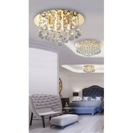 Azzardo AZ3083 - Lampa sufitowa kryształowa BOLLA 5xG9/40W/230V