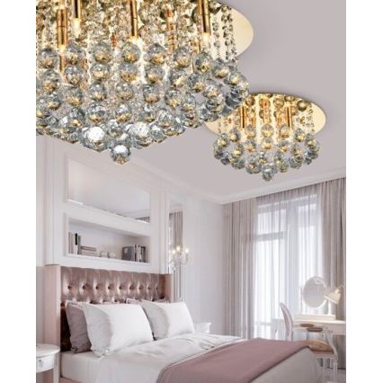 Azzardo AZ3084 - Lampa sufitowa kryształowa BOLLA 10xG9/40W/230V