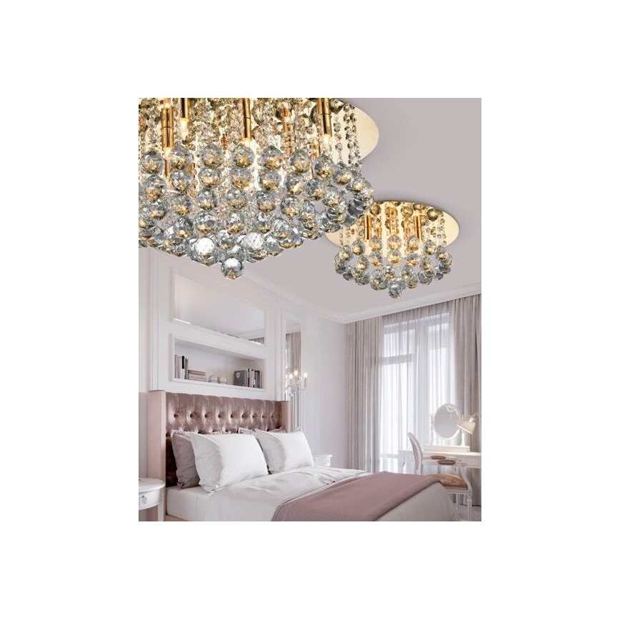 Azzardo AZ3084 - Lampa sufitowa kryształowa BOLLA 10xG9/40W/230V