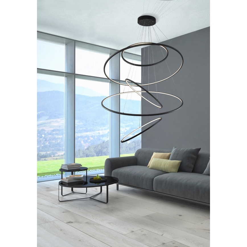 Azzardo AZ3138 - LED Żyrandol ściemnialny na lince WHEEL LED/190W/230V