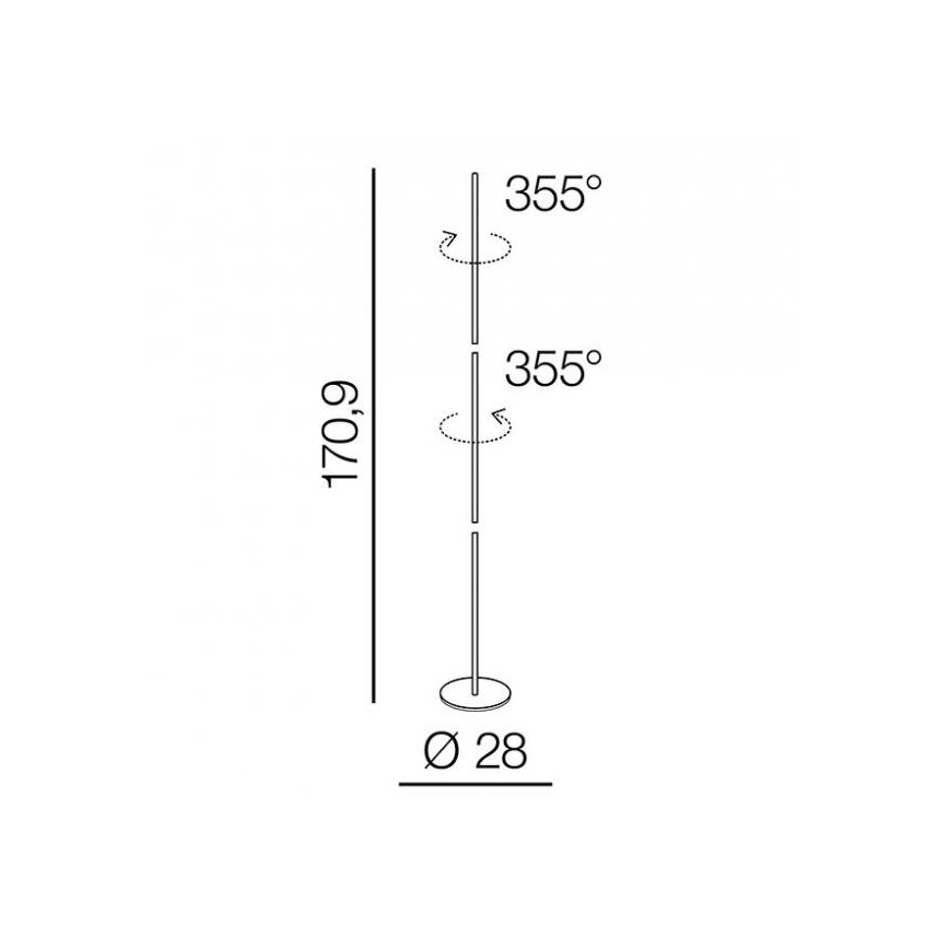 Azzardo AZ3205 - LED Lampa podłogowa TETA LED/33W/230V