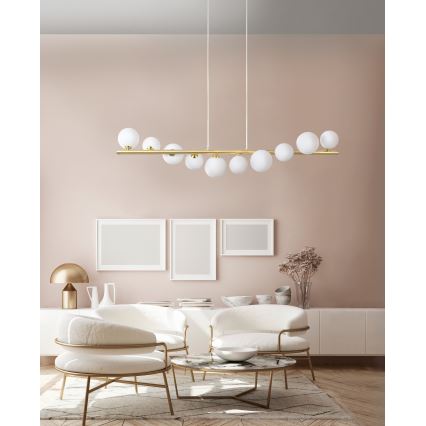Azzardo AZ4409 - Lampa wisząca na linkach SYBILLA 7xG9/25W/230V złota