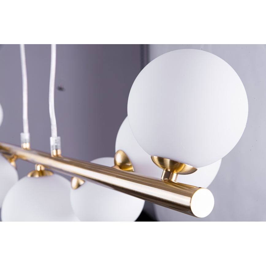 Azzardo AZ4409 - Lampa wisząca na linkach SYBILLA 7xG9/25W/230V złota