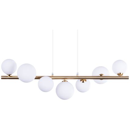 Azzardo AZ4409 - Lampa wisząca na linkach SYBILLA 7xG9/25W/230V złota