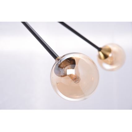 Azzardo AZ4700 - Żyrandol na drążku SOLEN 6xG9/30W/230V czarny/gold