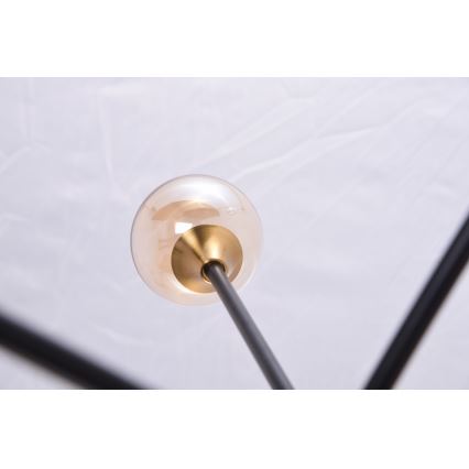 Azzardo AZ4700 - Żyrandol na drążku SOLEN 6xG9/30W/230V czarny/gold