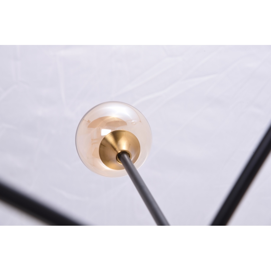 Azzardo AZ4700 - Żyrandol na drążku SOLEN 6xG9/30W/230V czarny/gold