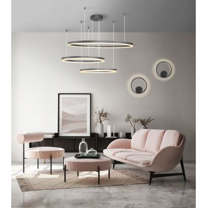 Azzardo AZ4707 - Żyrandol LED na lince HALO LED/130W/230V czarny