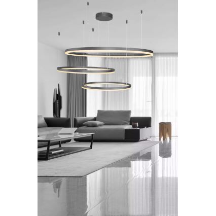 Azzardo AZ4707 - Żyrandol LED na lince HALO LED/130W/230V czarny