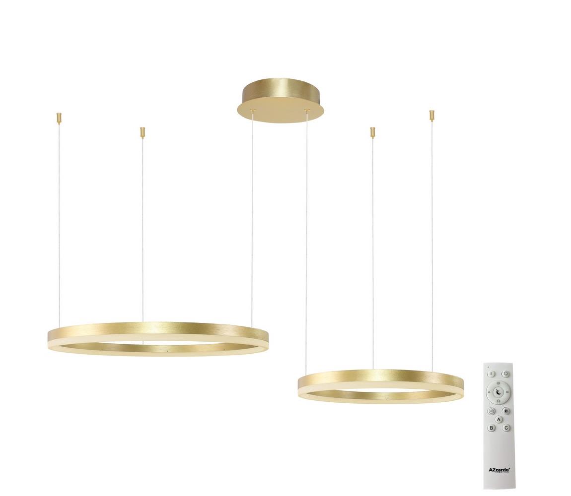 Azzardo AZ4979 - LED Ściemnialny żyrandol na lince HALO LED/90W/230V złoty + pilot
