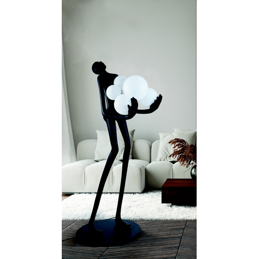 Azzardo AZ4985 - Lampa podłogowa ATLAS 6xE14/50W/230V 180 cm żywica