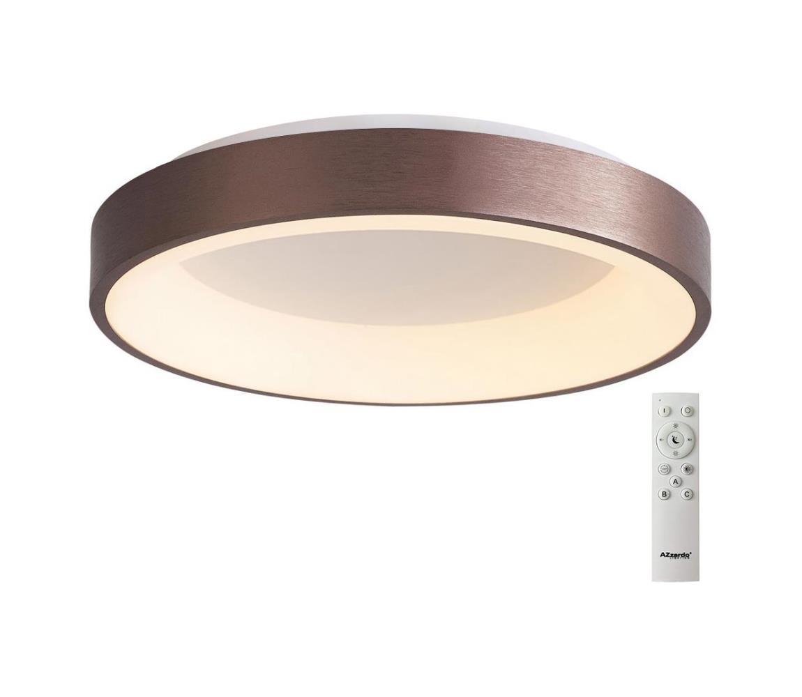 Azzardo AZ4994-LED Plafon ściemnialny SANTANA LED/80W/230V brązowy+pilot