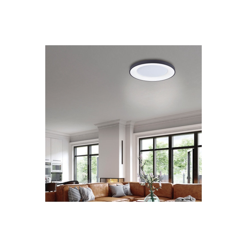 Azzardo AZ4995 - LED Plafon ściemnialny SANTANA LED/80W/230V czarny + pilot