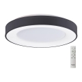 Azzardo AZ4995 - LED regulowane oświetlenie sufitowe SANTANA LED/80W/230V czarne + pilot do zdalnego sterowania