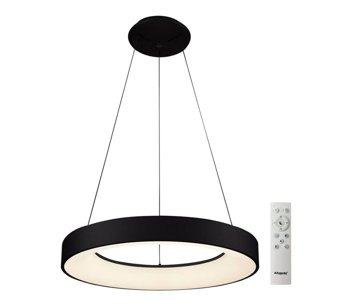 Azzardo AZ5008 - LED Żyrandol ściemnialny na lince SANTANA LED/50W/230V czarny + pilot