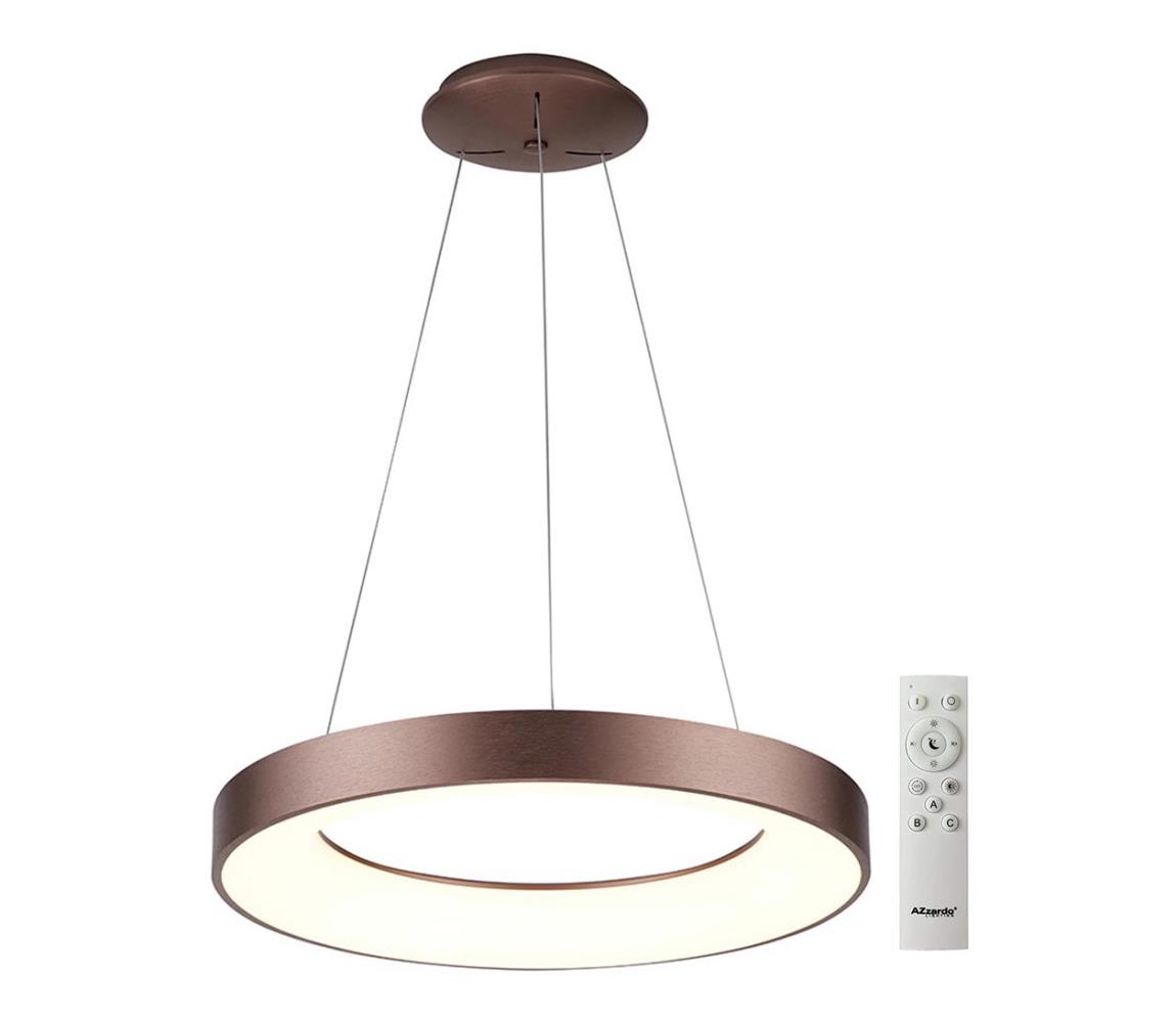 Azzardo AZ5011 - LED Ściemnialny żyrandol na lince SANTANA LED/80W/230V brązowy + pilot