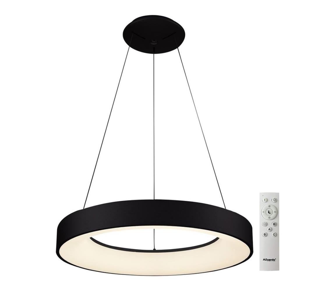 Azzardo AZ5012 - LED Ściemnialny żyrandol na lince SANTANA LED/80W/230V czarny + pilot