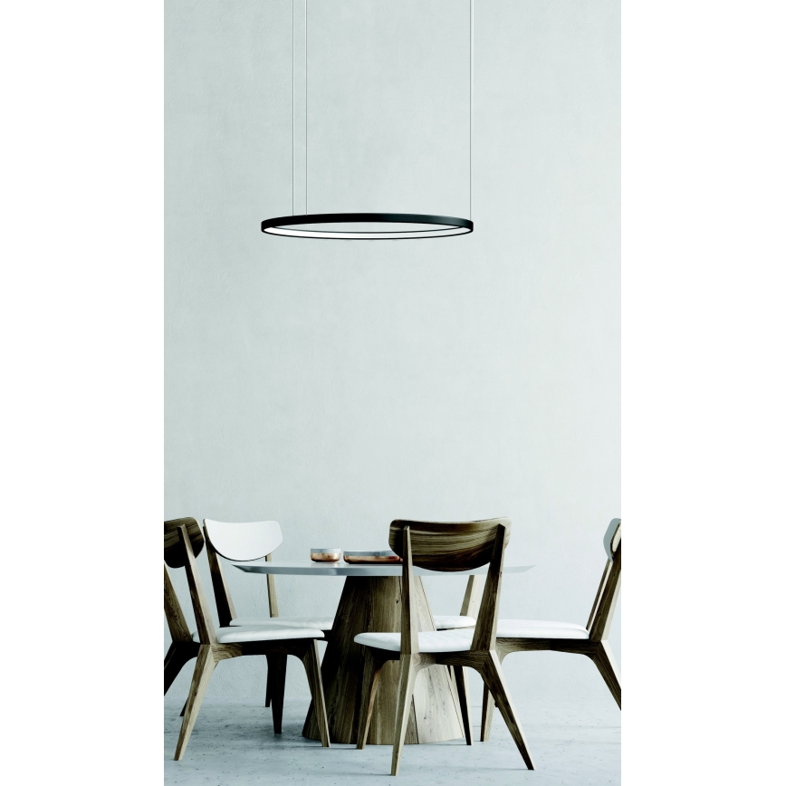 Azzardo AZ5016 -LED Żyrandol ściemnialny na lince AGNES LED/38W/230V śr. 48 cm czarny