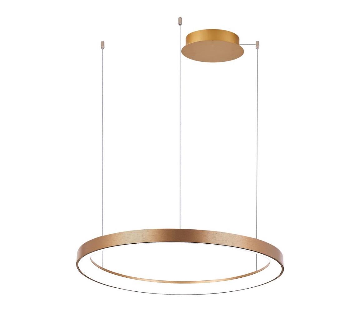 Azzardo AZ5017-LED Żyrandol ściemnialny na lince AGNES LED/38W/230V śr. 48 cm złoty