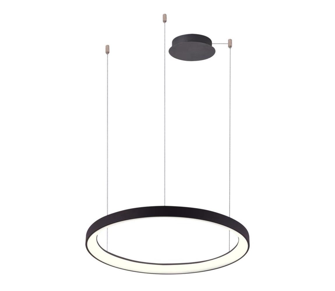 Azzardo AZ5019-LED Żyrandol ściemnialny na lince AGNES LED/48W/230V śr. 58 cm czarny